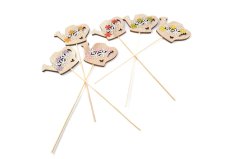 Konvička, dřevěný zápich 6 ks