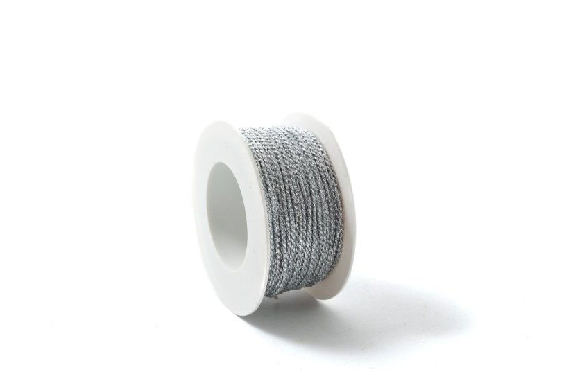 Šňůra Twisted metalická 3 mm - Barva: Stříbrná