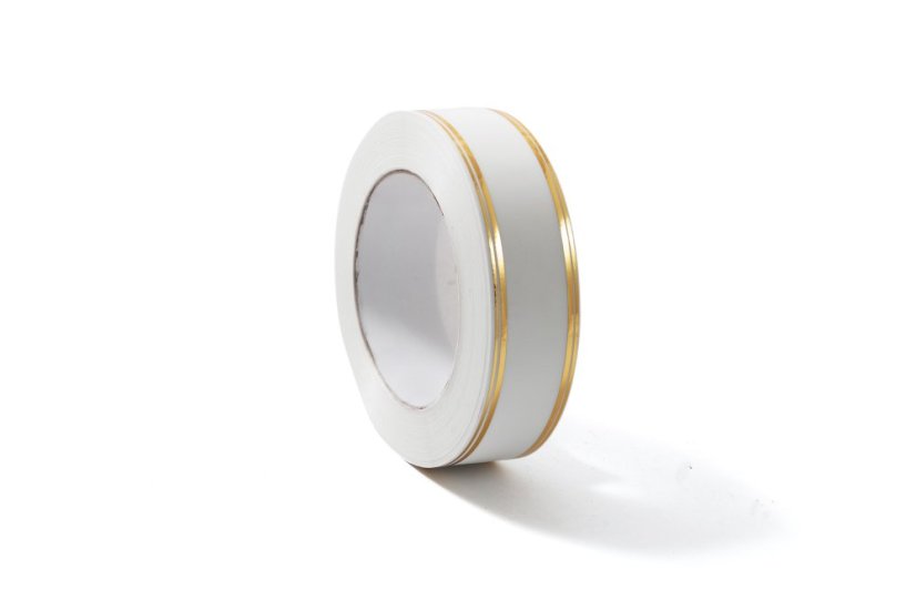 Stuha 3 cm, zlatý proužek