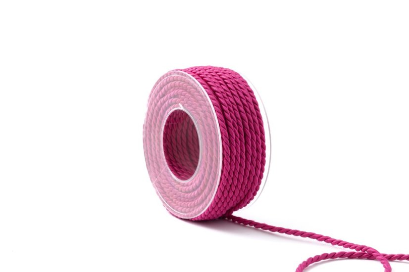 Šňůra Twisted 4 mm - Barva: Fialová