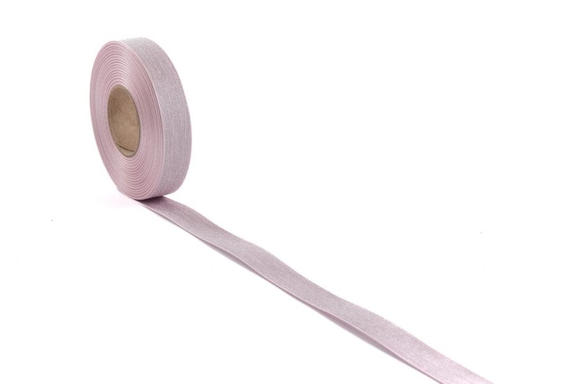 Plátnová stuha s metalplastem a efektní nití 25 mm