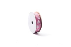 Rypsová stuha s vločkami 2,5 cm