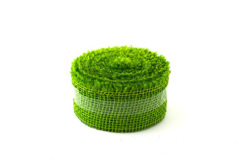 Jutová stuha 5 cm - Barva: Fialová