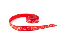 Saténová stuha Srdce 2,5 cm