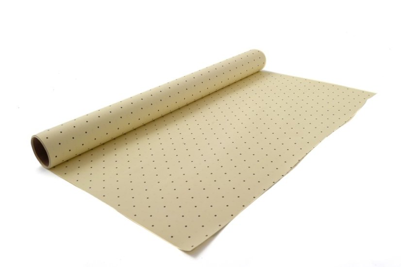 Fólie s černými puntíky 50 cm - Barva: Olivová