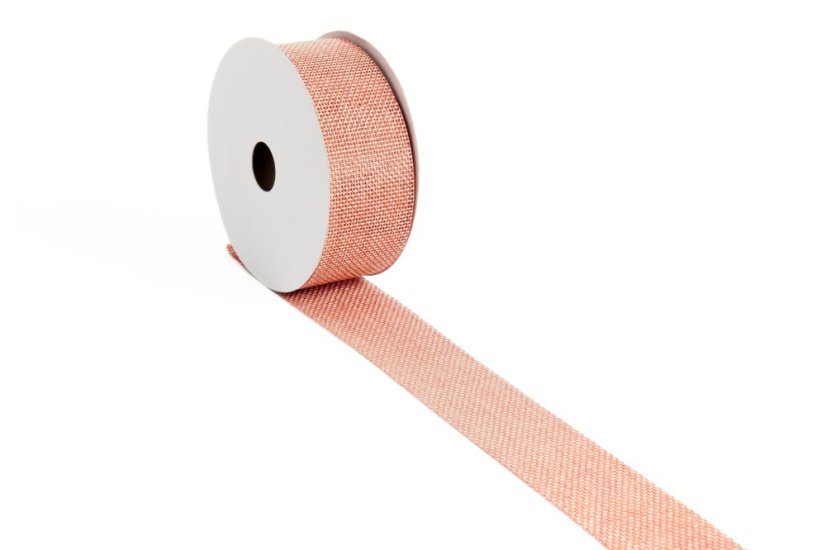Jutová stuha 40 mm - Barva: Oranžová