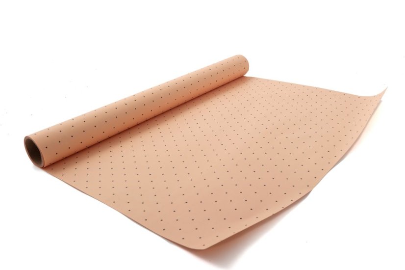 Fólie s černými puntíky 50 cm - Barva: Olivová