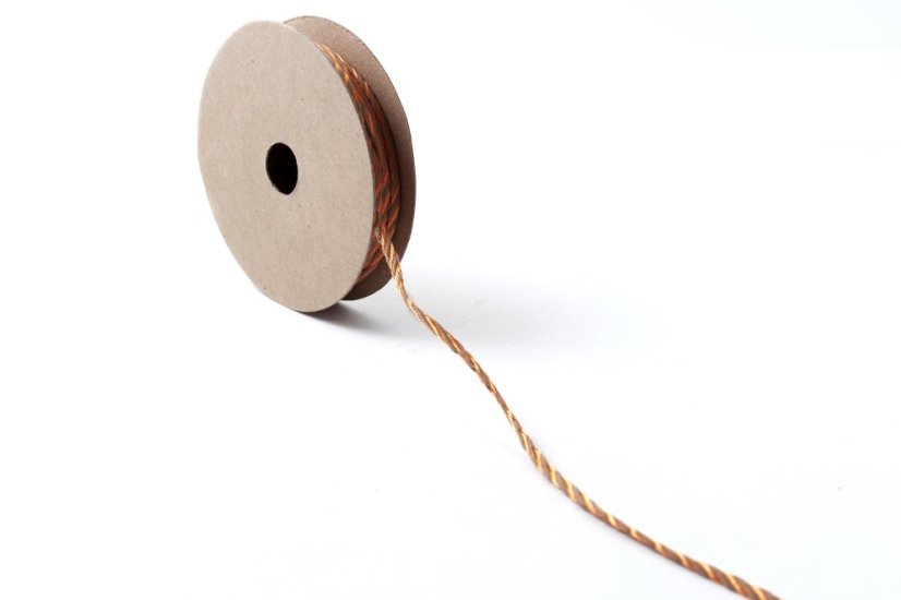 Dvoubarevný provázek 4 mm - Barva: Khaki