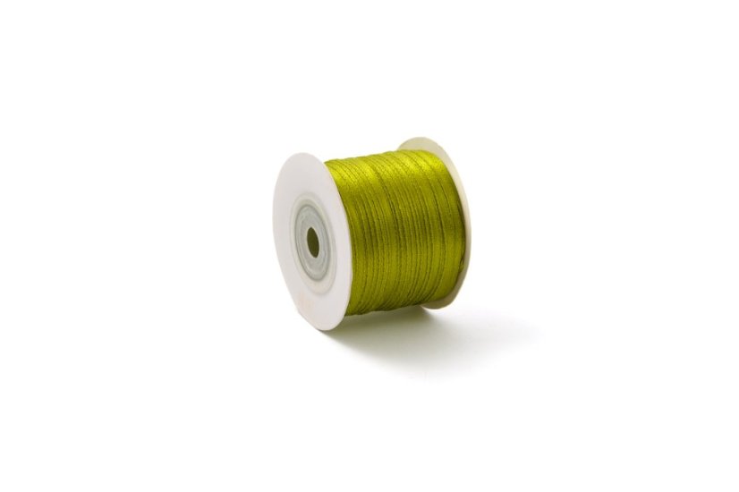 Saténová stuha 3 mm - Barva: Khaki