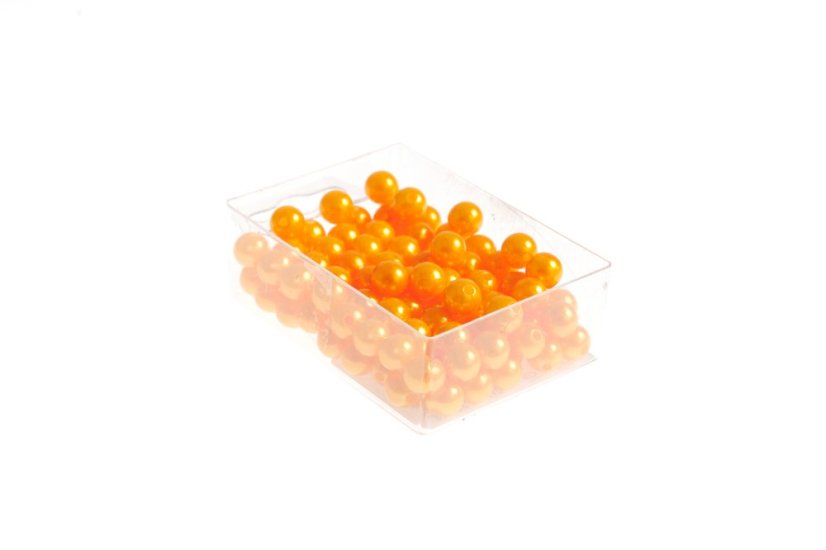 Dekorační perly 10 mm - Barva: Oranžová