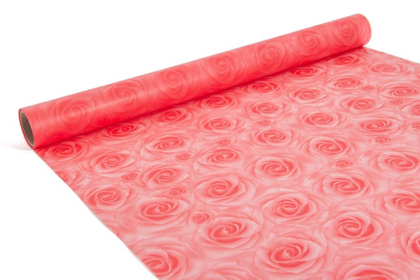 Mléčná fólie s růžemi 50 cm