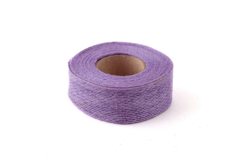 Jutová stuha 40 mm - Barva: Lila