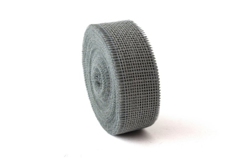 Jutová stuha 4 cm - Barva: Tmavě zelená