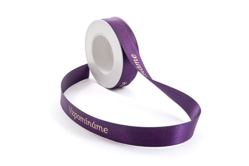Saténová stuha VZPOMÍNÁME  25 mm