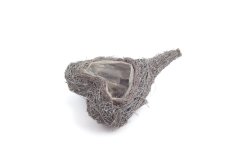 Šedé proutěné srdce 33 x 25 cm