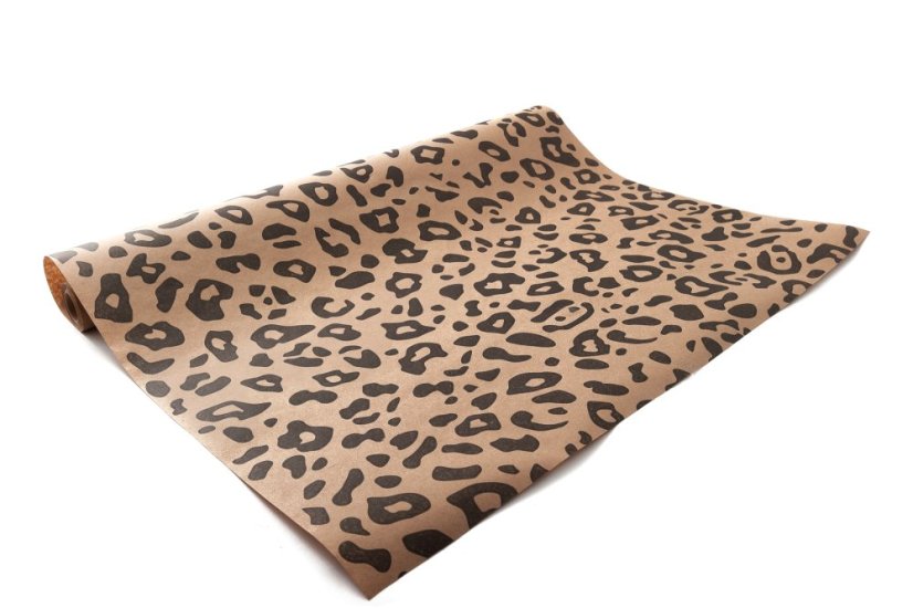 Kraft papír s potiskem 60 cm - Barva: Černá