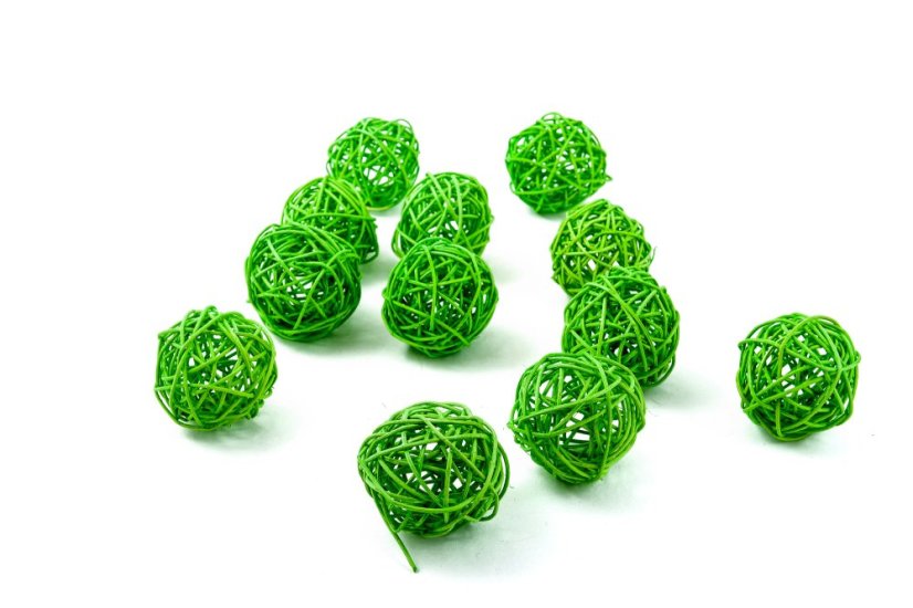 Ratan ball 6 cm - Barva: Zelená