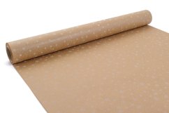 Papír kraft s hvězdičkami 50 cm