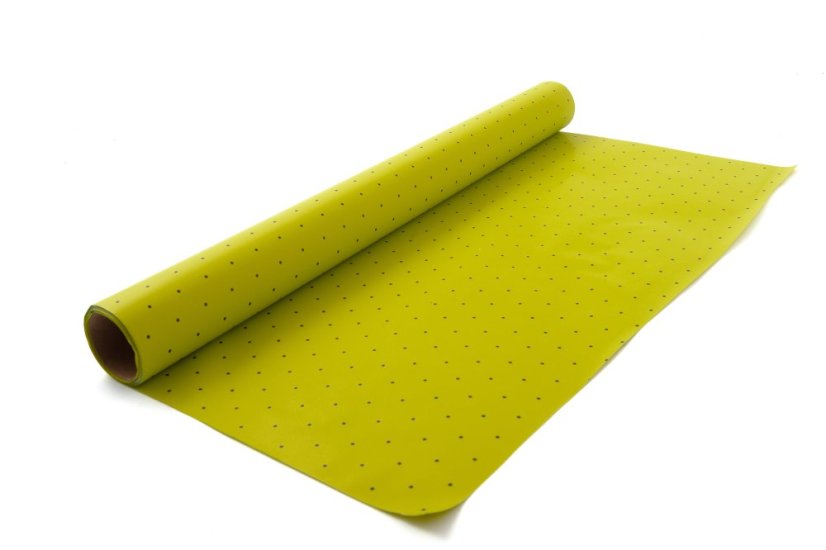 Fólie s černými puntíky 50 cm - Barva: Olivová