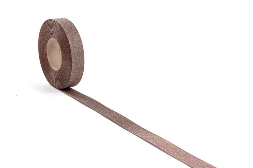 Plátnová stuha s metalplastem a efektní nití 25 mm