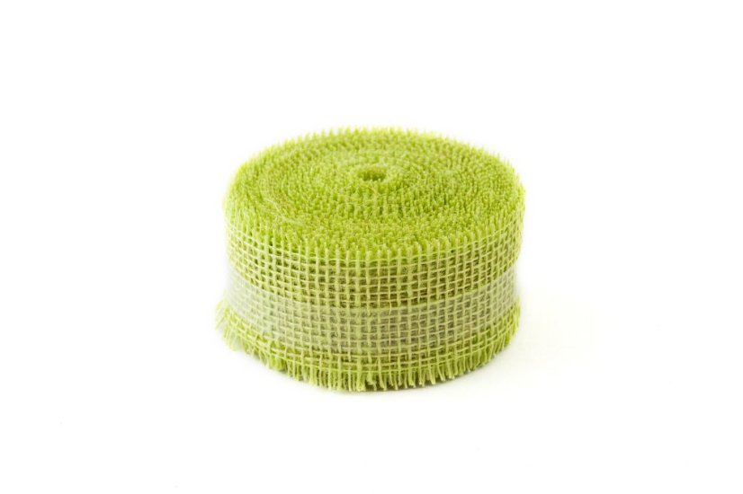 Jutová stuha 5 cm - Barva: Fialová