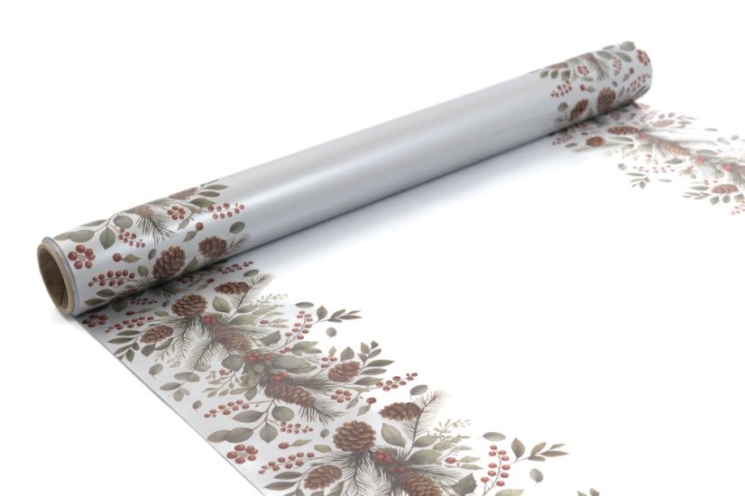Fólie s vánončním potiskem 50 cm - Barva: Stříbrná