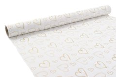 Floristické fólie se srdíčky 50 cm