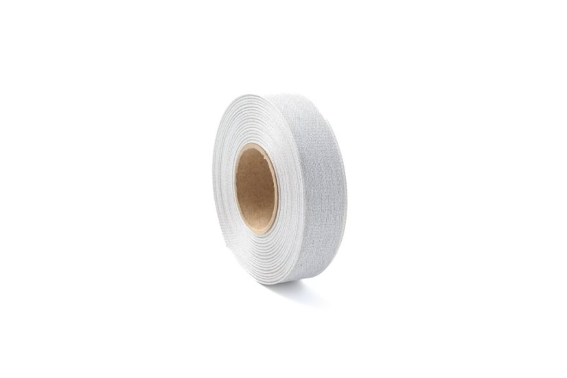 Plátnová stuha s metalplastem a efektní nití 25 mm