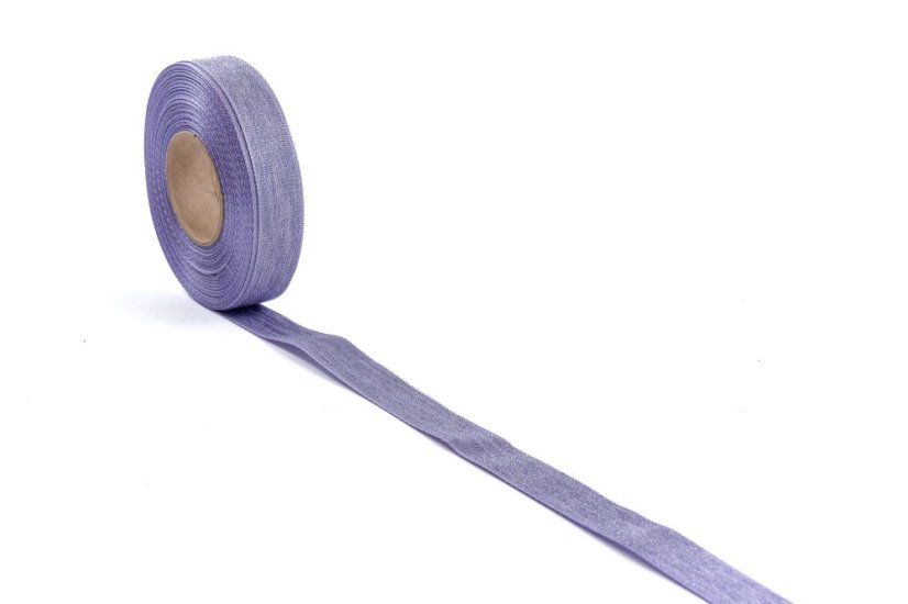 Plátnová stuha s metalplastem a efektní nití 25 mm