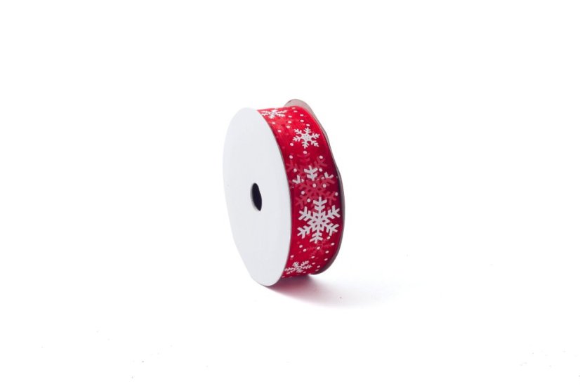 Monofilová stuha s vločkami 2,5 cm - Barva: Olivová