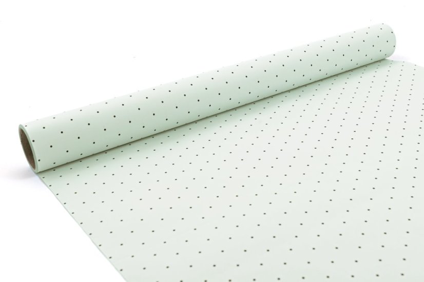 Fólie s černými puntíky 50 cm - Barva: Olivová
