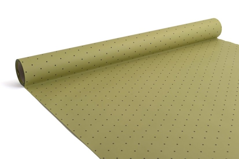 Fólie s černými puntíky 50 cm - Barva: Oranžová