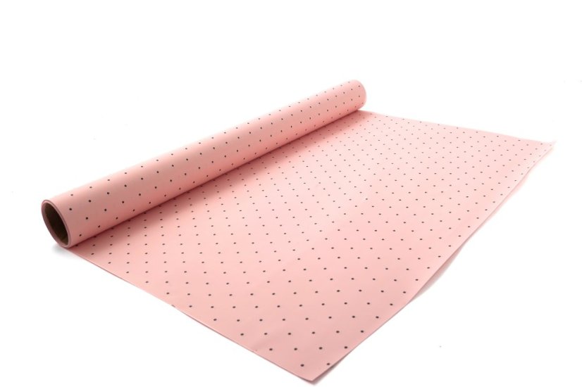 Fólie s černými puntíky 50 cm - Barva: Olivová