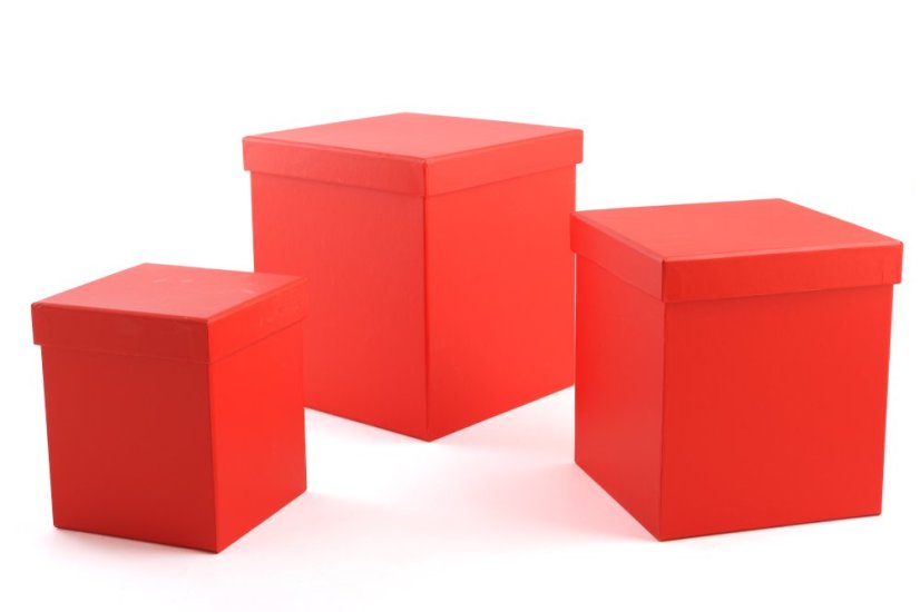 Flower box - komplet 3 ks - Barva: Krémová