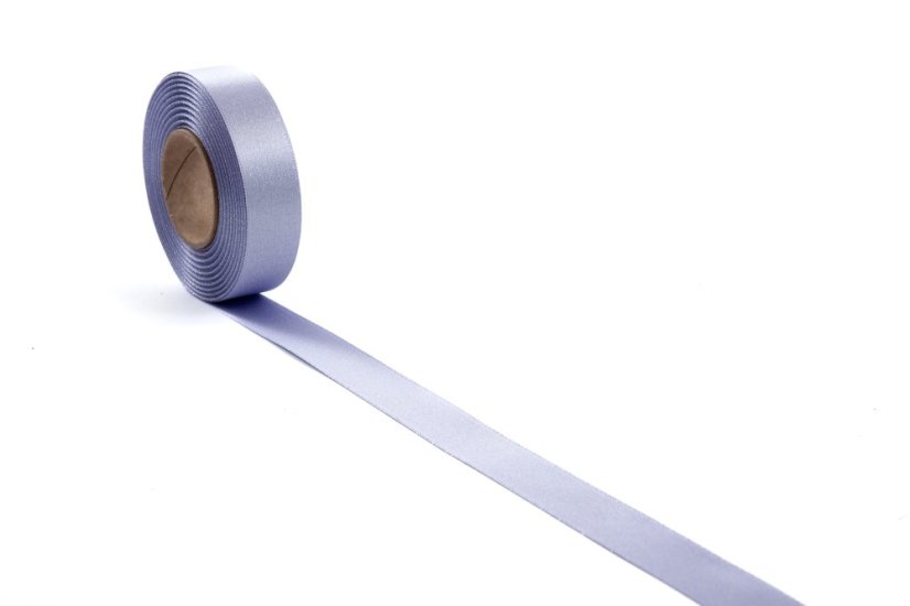 Atlasová stuha s leskem 24 mm - Barva: Stříbrná