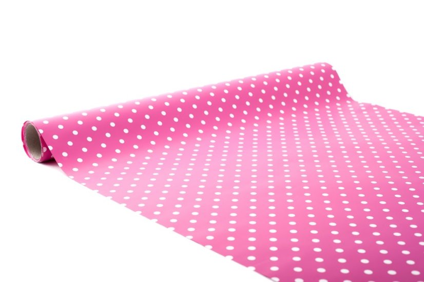 Fólie s bílým puntíkem 50 cm - Barva: Krémová
