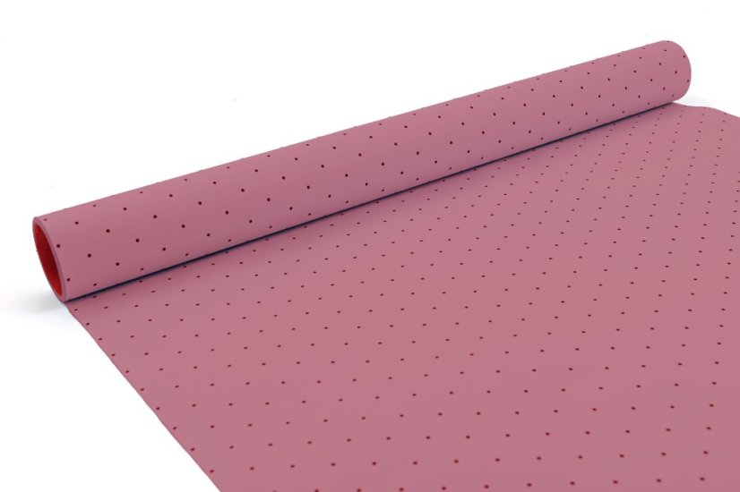 Fólie s černými puntíky 50 cm - Barva: Tmavě růžová