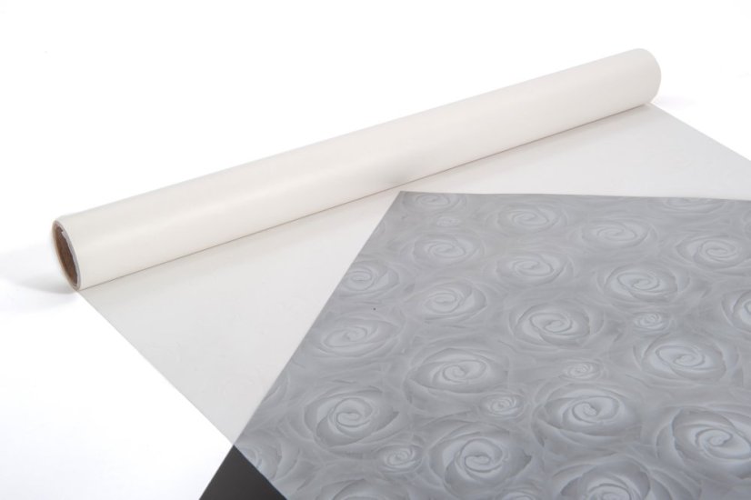 Mléčná fólie s růžemi 50 cm