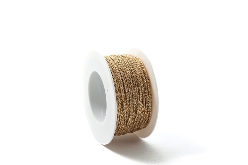 Šňůra Twisted metalická 3 mm - Barva: Stříbrná