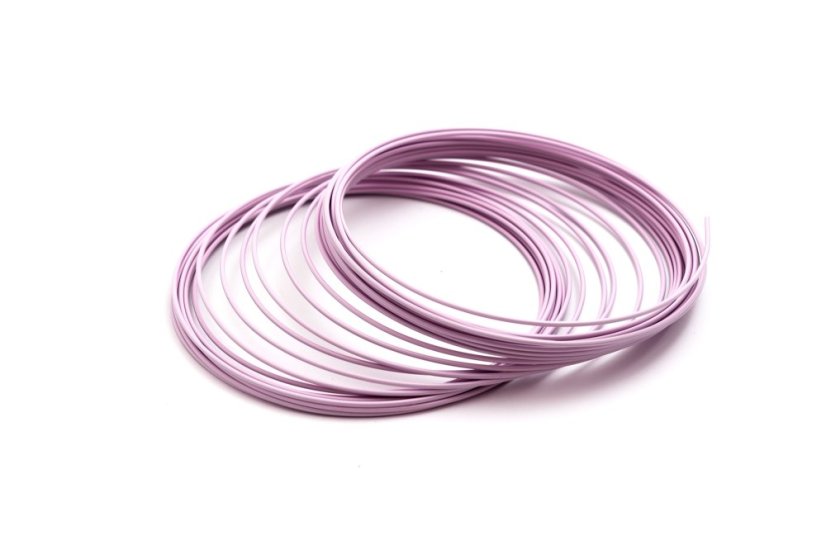 ALU drát - ring 2 mm PASTEL - Barva: Blankytně modrá