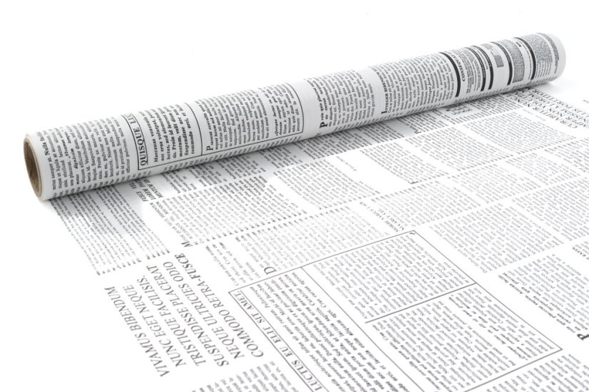 Floristická fólie s novinovým potiskem 50 cm