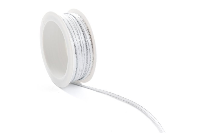Atlasová stuha 3 mm - Barva: Krémová