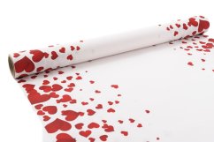 Floristická fólie se srdíčky 50 cm