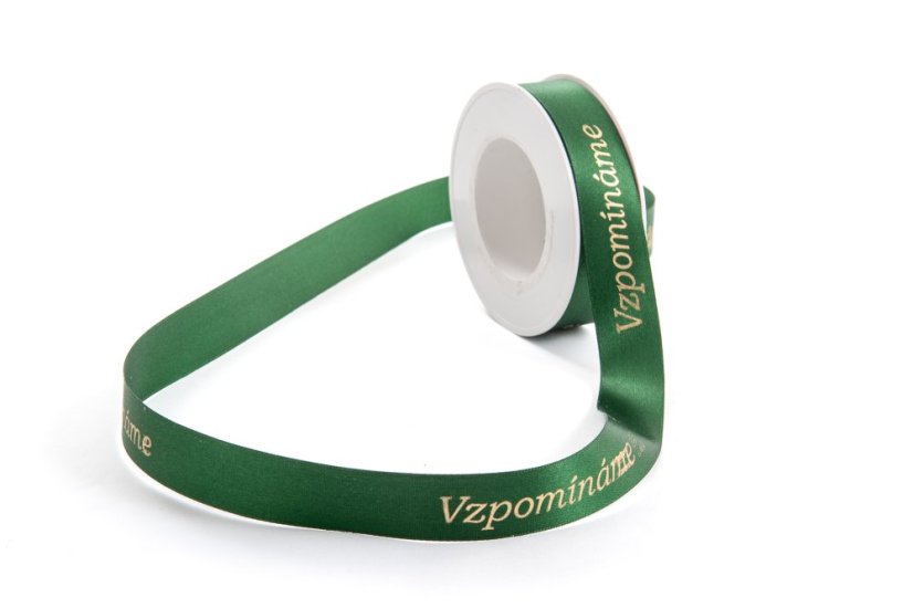 Saténová stuha VZPOMÍNÁME  25 mm