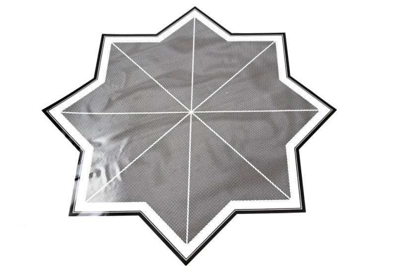 Celofánová manžeta Hvězda 50 cm - Barva: Bílá