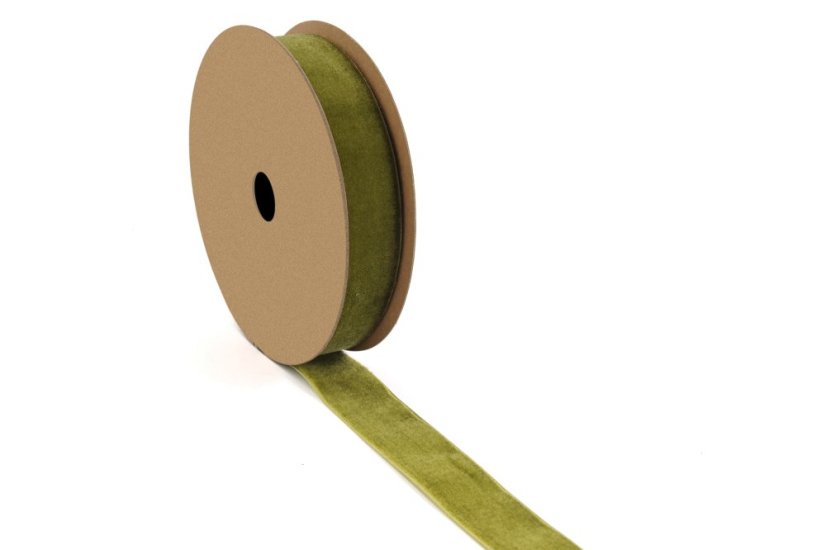 Sametová stuha 25 mm - Barva: Červená